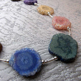 semi-precious bead sterling silver handmade neckalce