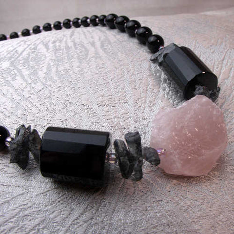 Chunky bead statement necklace, unique, handmade statement necklace A74