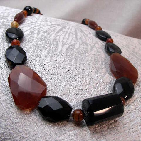 Handmade chunky statement necklace, unique chunky bead necklace A77