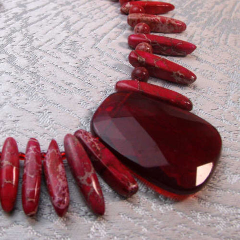 Chunky statement necklace, handmade statement necklace unique  B84