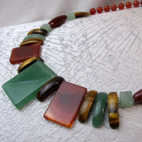 Handmade chunky necklace, chunky bead unique statement necklace A86