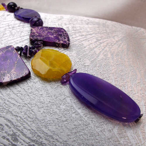 Bold chunky bead statement necklace, unusual statement necklace A81