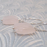 rose quartz pink earrings