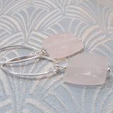 rose quartz jewellery earrings
