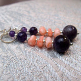handmade semi-precious bead statement earrings unique design