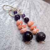semi-precious stone unique beaded earrings