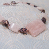 rose quartz handmade necklace