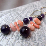 semi-precious stone handcrafted statement earrings