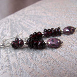 Handmade statement earrings, unique semi-precious earrings statement B17