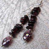 Handmade statement earrings, unique semi-precious earrings statement B17