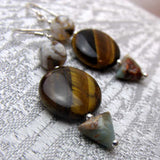 unique semi-precious bead statement necklace, handmade statement jewellery unique designs