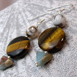 semi-precious bead statement earrings unusual design