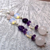 unique statement earrings, long drop design