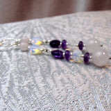 long drop semi-precious bead unique statement earrings