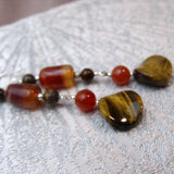 unique handcrafted semi-precious bead earrings with a statement