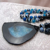 unusual long chunky necklace design