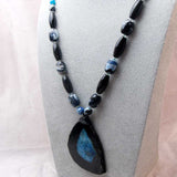 long handmade chunky statement necklace 