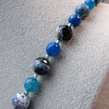 blue black semi-precious beads