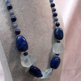chunky blue handmade statement necklace jewellery