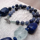 blue bead necklace clasp