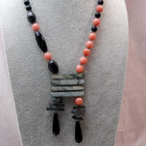 handmade semi-precious stone statement necklace unique design