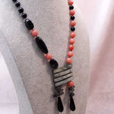 unique handcrafted semi-precious stone statement necklace
