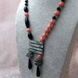 handmade semi-precious bead unique statement necklace uk