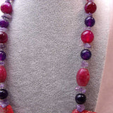 chunky purple pink semi-precious stone beads