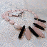 pink rose quartz necklace