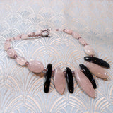 rose quartz semi-precious necklace