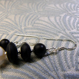 black white handmade earrings uk