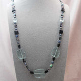 unique handmade long necklace with semi-precious beads