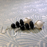 unique black white earrings uk