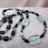 longer length unique necklace handmade from semi-precious beads