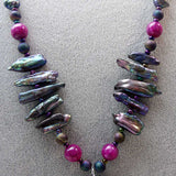 detail for long statement necklace