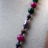 chunky beads and biwa pearls