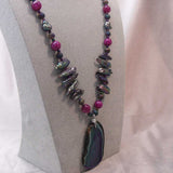 long chunky handmade statement necklace uk crafted