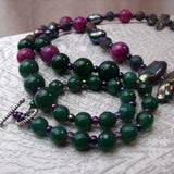chunky bead detail for long statement necklace