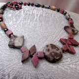 unique beaded semi-precious stone necklace handmade uk
