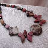 beaded semi-precious stone necklace unique design