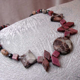 semi-precious bead necklace unique in design