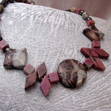 rhodonite handmade necklace