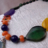 semiprecious stone chunky beads in bold colours