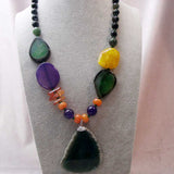 handmade chunky bead necklace with a statement