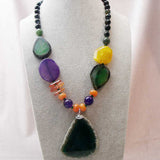 unique bright bold necklace handmade with a statement