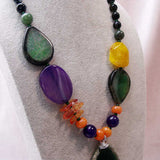 chunky semi-precious beads in bright and bold colours