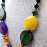 bright bold chunky beads handmade statement necklace design