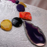 chunky semi-precious gemstone necklace chunky design