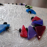 handmade sterling silver semi-precious stone necklace