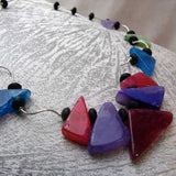 unique semi-precious beads in a handcrafted sterling silver necklace